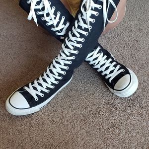 Converse All Star Shoes Women’s 5 Tweed Chuck Taylor Knee High Lace Up Zip Up